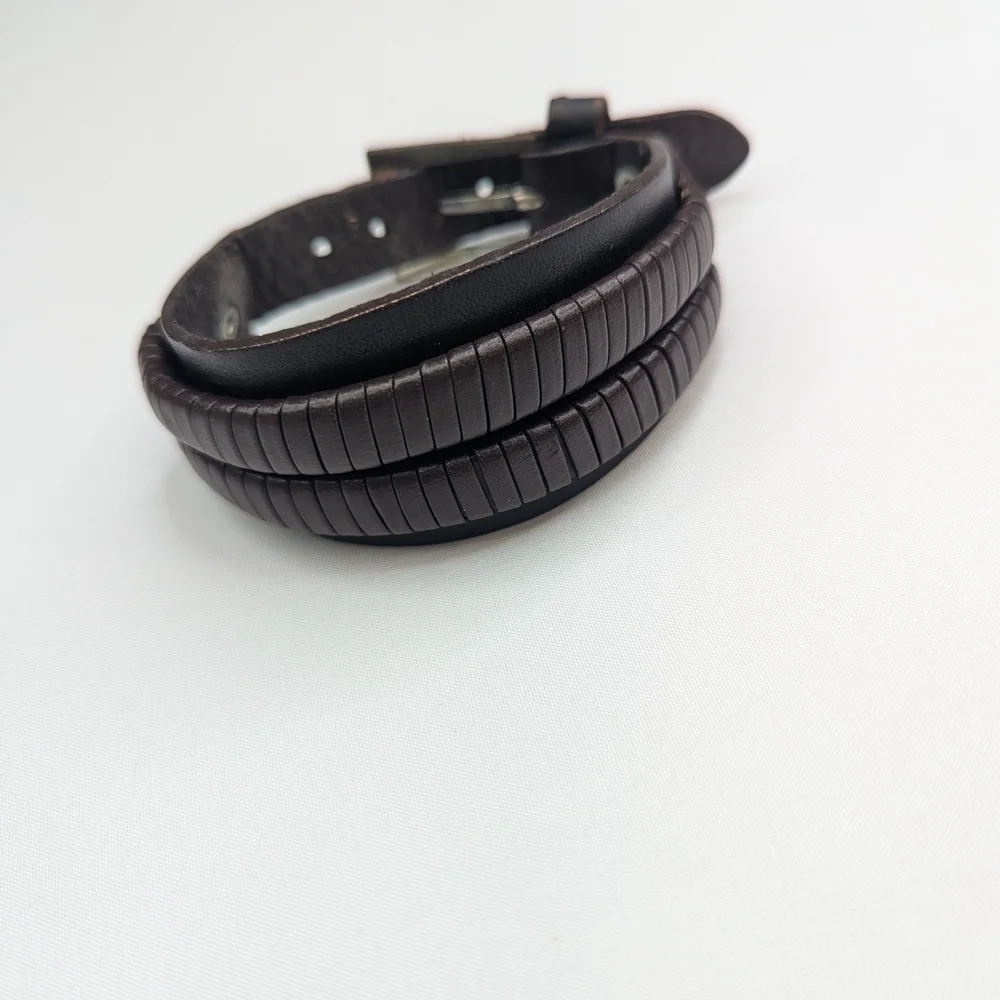 Men's Brown Leather Bracelet